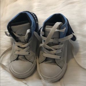 Boys toddler converse size 7 high top blue grey